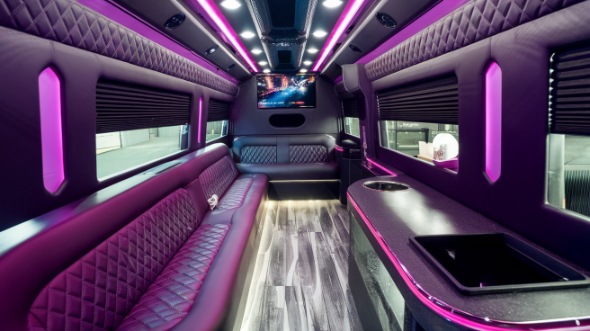 party bus rental interior